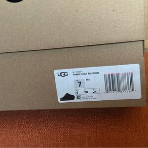 UGG Black Curly Platform Footwear